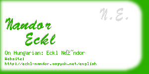 nandor eckl business card